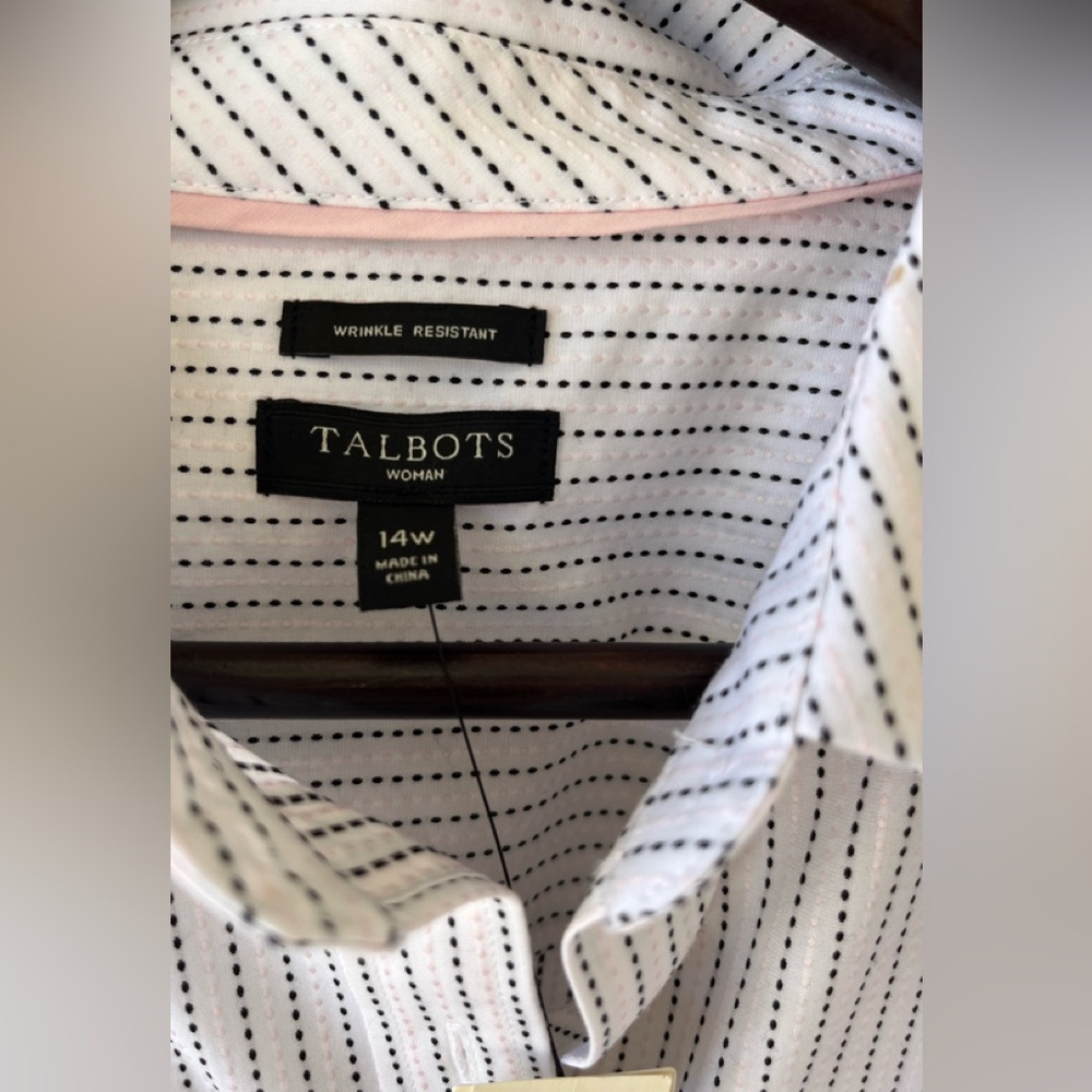 Women's Talbots button up shirt long sleeves top plus 14W - Picture 3 of 4